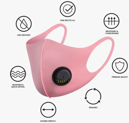 Masky so vzduchovým ventilom NUUR COTTON 5 ks