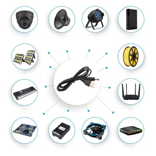 NAPÁJACÍ KÁBEL USB NABÍJAČKA DC 5,5 mm 5V