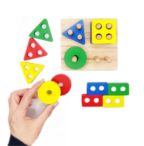 DREVENÁ HÁDANKA TVAROV MONTESSORI
