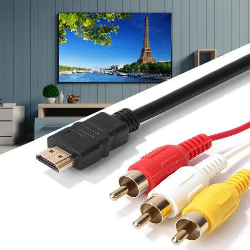 ADAPTÉROVÝ KÁBEL, HDMI KÁBEL NA 3x RCA CINCH AUDIO