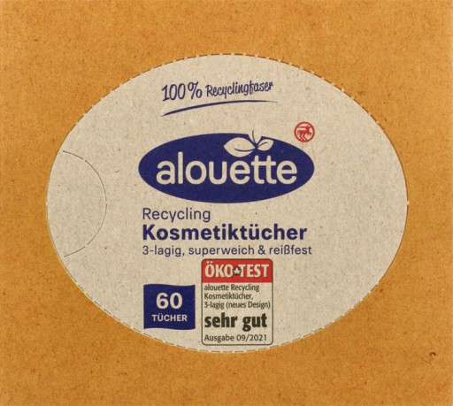 ALOUETTE Recyklačné kozmetické obrúsky 3-vrstvové 60 ks