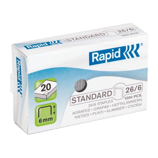 ŠTANDARDNÉ ZOŠÍVAČKY RAPID 26/6 1000 KS