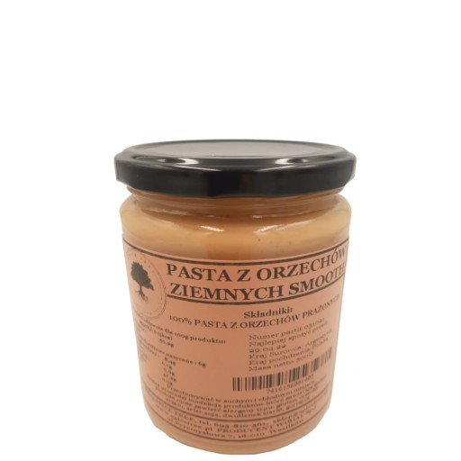 ARAŠIDOVÁ PASTA KRÉM Z HLADKÉHO MASLA 500ml