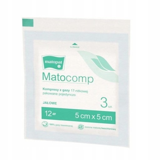KOMPRESY STERILNÝCH meradiel 5x5 gázových tampónov, pupok, oči, 3 ks.