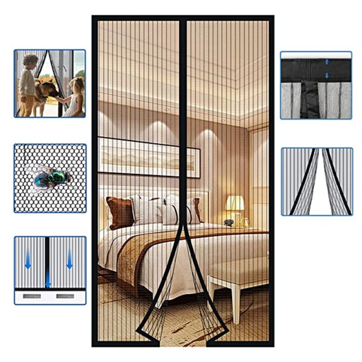 SIEŤKA NA DVERE, BALKÓNOVÉ OKNO S MAGNETOM 210X100CM SIEŤKA PROTI KOMÁROM