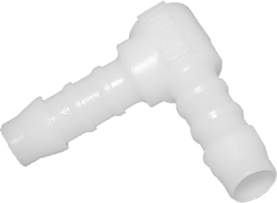 UHLOVÝ KONEKTOR, plastový KOLENO POM, hadica 12mm