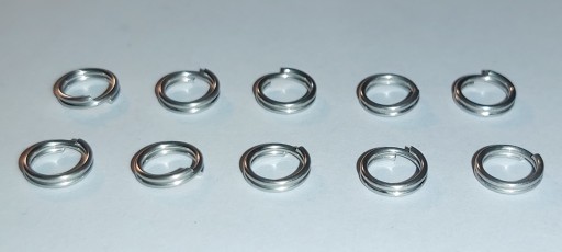 Silné 6 mm spojovacie krúžky na lyžičky na pstruhy