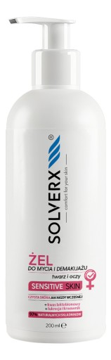 Solverx Sensitive Čistiaci a odličovací gél 200 ml