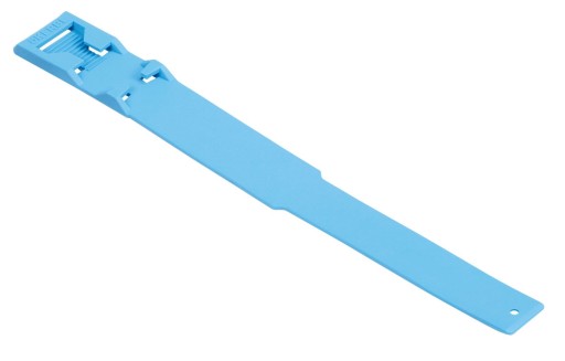 Plastový identifikačný pásik, 37 cm, modrý