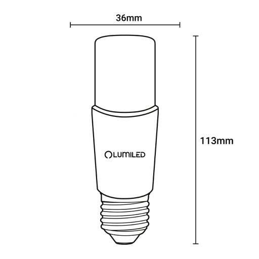 LED STICK E27 žiarovka 10W = 75W 1055lm 3000K Teplá TRUBKOVÁ LUMILED