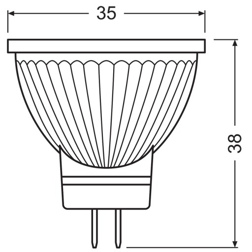 GU4 MR11 LED žiarovka 4,2W 35W 2700K 36° 12V OSRAM
