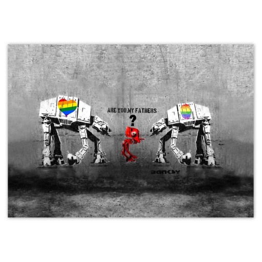 Nálepky A5 LEVEL Ste moji otcovia Banksy