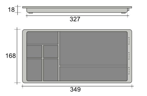 Zásuvkový organizér na peračník do zásuviek 349x168mm