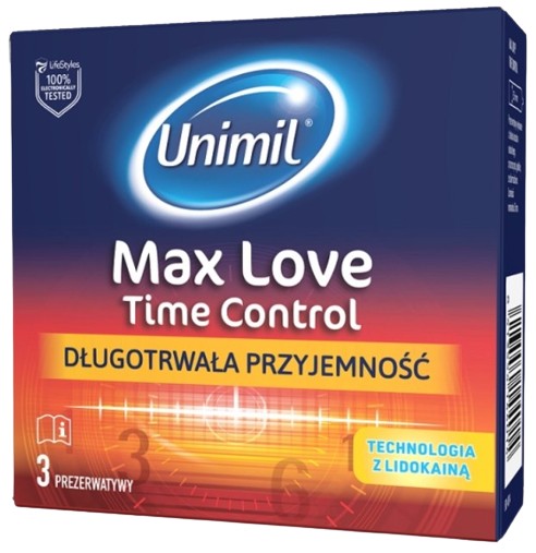 UNIMIL MAX LOVE CONDOMS LIDOCAINE 3 KS.