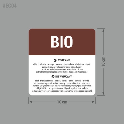 Nálepka na košík - Bio 10x10