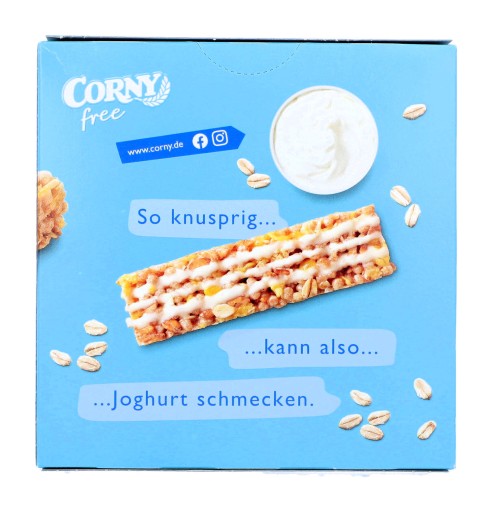 CORNY tyčinka BEZ CUKRU Prírodný jogurt 6 kusov DE