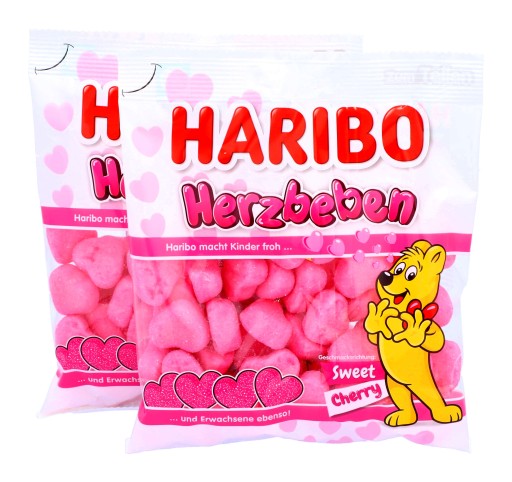 HARIBO ovocné marshmallows čerešňové srdce 160g DE