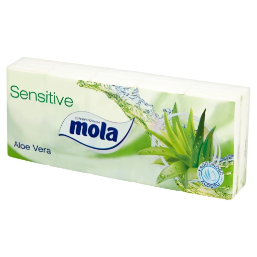 MOLA Sensitive Aloe Vera vreckovky, 3 vrstvy, 10 kusov