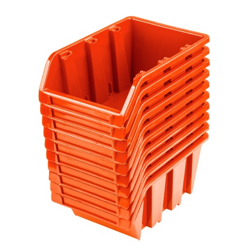 Úložný kontajner 10x Organizér NP4 ORANŽOVÝ
