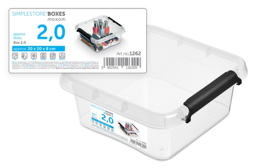Priehľadná plastová nádoba s krytom 2L Box Organizer Box