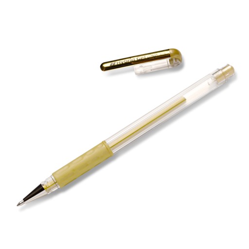 Hybridný gél Pentel K118, zlatá farba