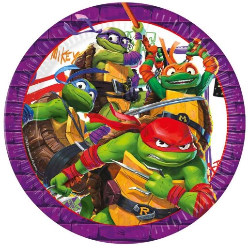Papierové taniere Teenage Mutant Ninja Turtles 23 cm, 8 kusov