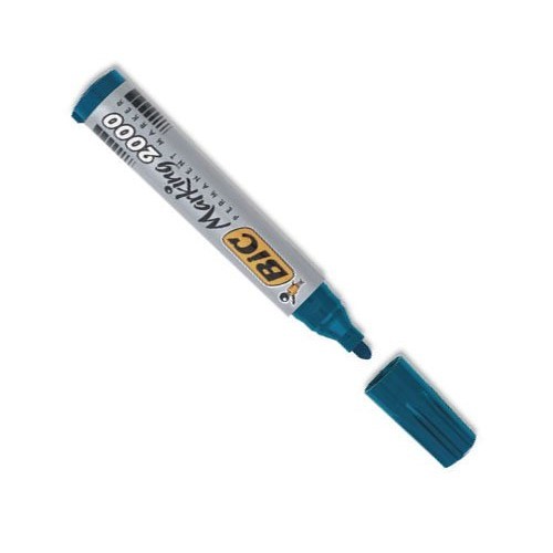 Permanentný popisovač Bic 2000, okrúhly hrot, modrý