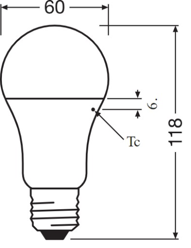 E27 LED žiarovka 13/100W 1521lm 200° 6500K studená biela HODNOTA OSRAM