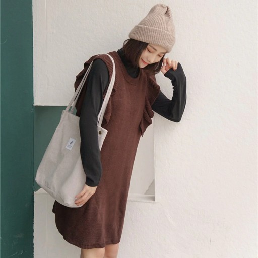 ŠEDÁ manšestrová taška, Capacious Shopper, A4