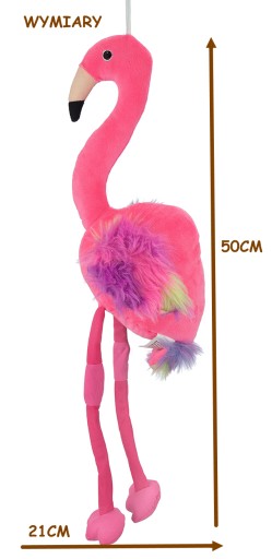 RUŽOVÝ PRÍVESEK MASKOTA PLAMIAKA 50CM E0715 EMAJ