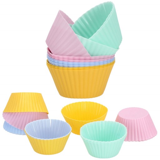 KOLÍČKY NA MUFFINY, MUFFÍNY, SILIKÓNOVÉ KOLÍČKY NA PEČENIE, 12 ks.