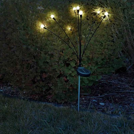 LED záhradné solárne guľové svietidlo FIORINI 3000K heat GOLDLUX