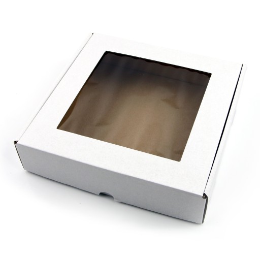 25x25x5 cm Štvorcový okenný box Biela - Sada 5 ks