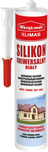 KLIMAS univerzálny silikón, biely, odolný, 310 ml