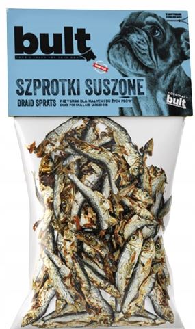 BULT SUŠENÉ VEĽKÉ ŠPROTY A POCHRÁNKY PRE PSOV 150g