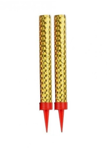 ZLATÁ NARODENINOVÁ FONTÁNA RACA, 2 KUSY, 18CM