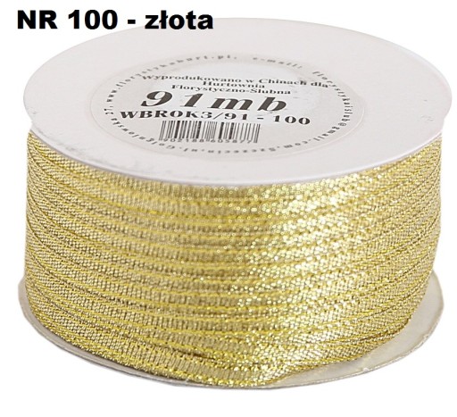 Stuha trblietavá 3mm/91m, 10 farieb