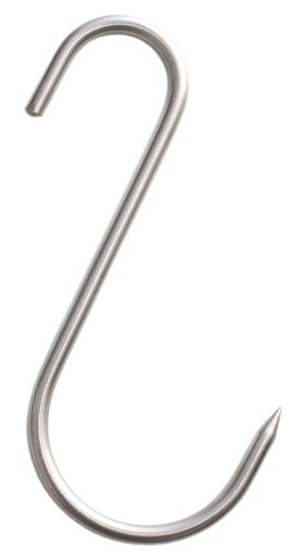 Fajčiarske háky 1 kus, nerez, S6 160mm