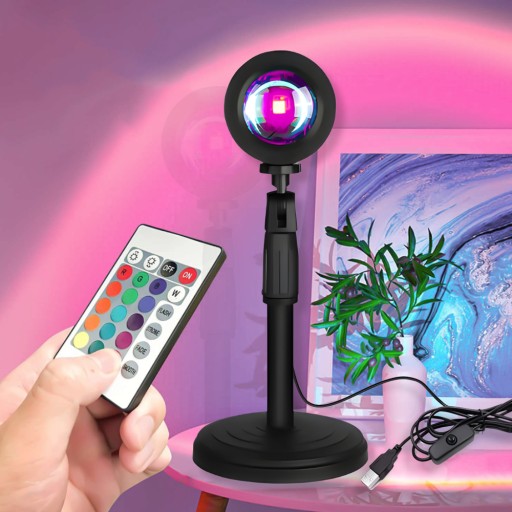 ZÁPAD SLNKA PROJEKTOROVÁ LAMPA VIACFAREBNÁ RGB LED NOčná nálada