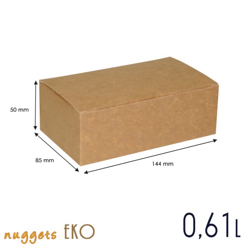Malé Eco BOX krabičky na nugety pre kurčatá, 25 ks.