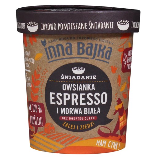 Inna Bajka Espresso ovsené vločky a moruša biela 70g
