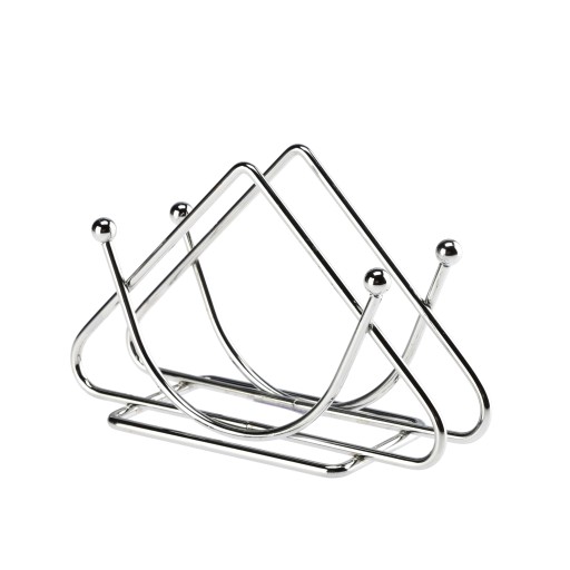 Kovový držiak na obrúsky CHROME trojuholníkový INOX