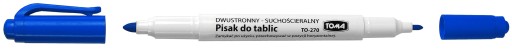 Obojstranný suchý zmazateľný popisovač TOMA TO-270 BLUE 0,8 mm a 1,5 mm