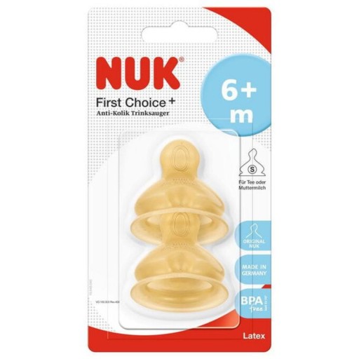 Nuk First Choice + cumlík na fľašu 6 m+ L 2 ks