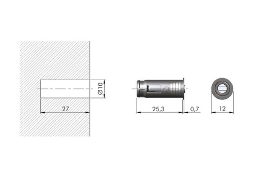 MAGNET NA DVERE K-LOCK /C010001446/ biely