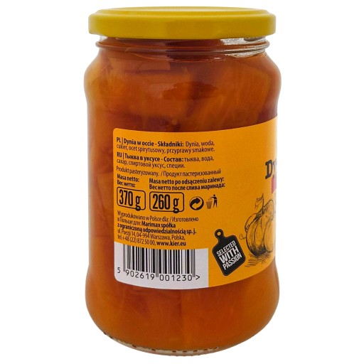 Marinovaná TEKVICA v OCTE 390g JAR