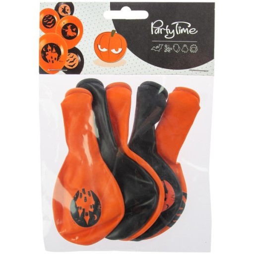 Balóny s halloweenskou potlačou - 28 cm, 5 ks.