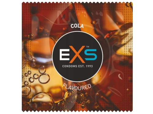 EXS COLA kondómy s kolovou príchuťou, sada 12 ks, pre klasický orálny sex