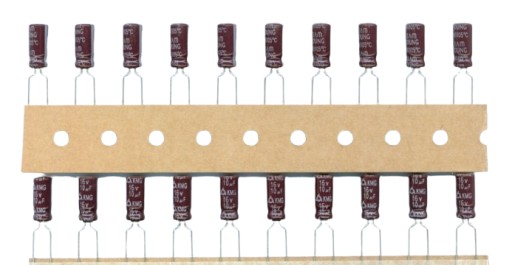 10uF 16V 10 µF 16V (20KS) ELEKTROLYTICKÝ KONDENZÁTOR