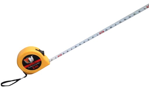 Stavebná miera, rolované pravítko, 2m krajčírsky meter